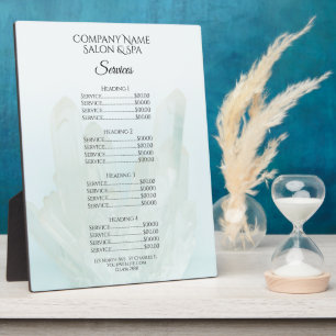 Light Ice Blue Crystals Wellness-Center Salon Serv Fotoplatte
