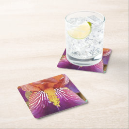 Light Iris Macro Artistic Abstrakt Rechteckiger Pappuntersetzer