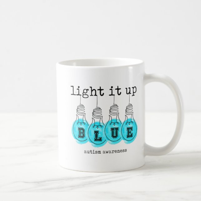 Light It Up Blue Autismus Awareness Premium T - Sh Kaffeetasse (Rechts)