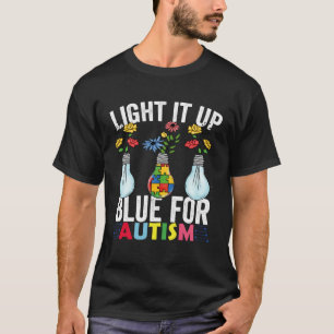 Light It Up Blue Autismus-Bewusstseinsmonat 1 T-Shirt