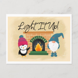 Light it up Holiday Card Postkarte