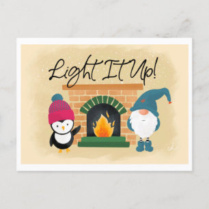 Light it up Holiday Card Postkarte
