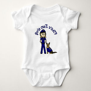 Light K9 Police Girl Baby Strampler