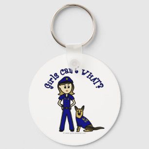 Light K-9 Police Officer Schlüsselanhänger