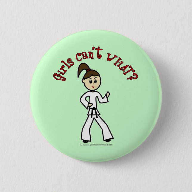 Light Karate Girl Button (Vorderseite)