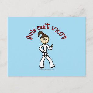Light Karate Girl Postkarte