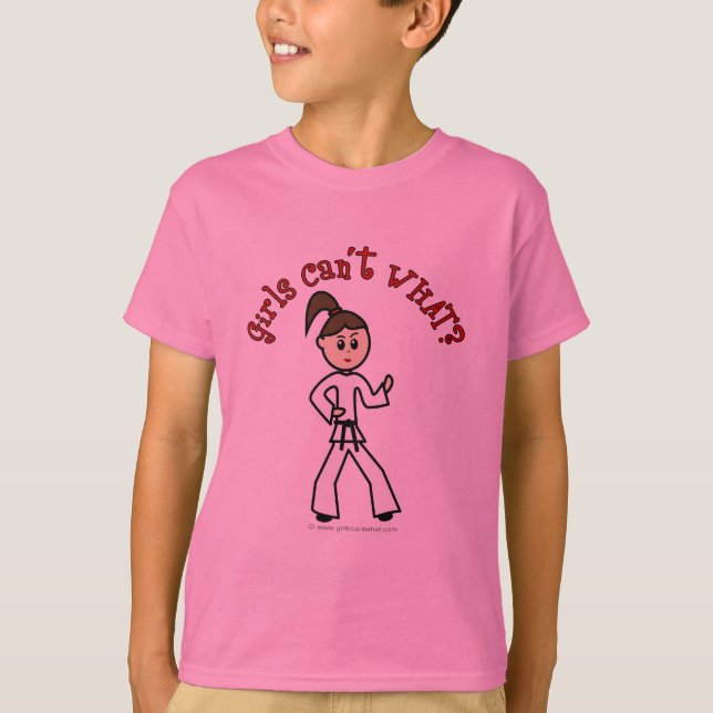 Light Karate Girl T-Shirt (Vorderseite)