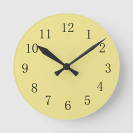Light Khaki Yellow Kitchenwall Uhr
