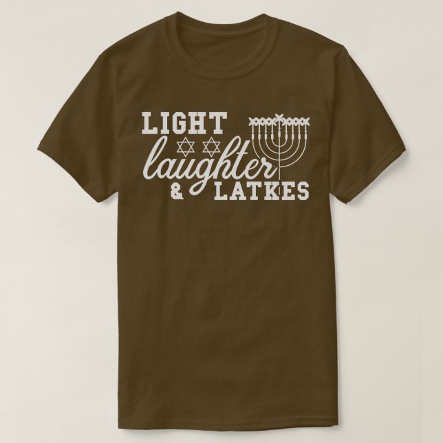 Light Laughter Latkes Hanukkah Jewish Festival Men T-Shirt (Design vorne)