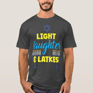 Light Laughter Latkes Hanukkah Judenfestival Männe T-Shirt