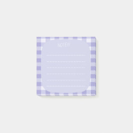 light lavender Plaid Note Design Post-it Klebezettel