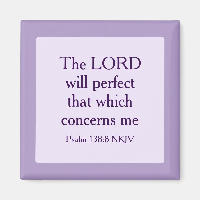 Light Lila Christliche Glaubensbibel Verse Scripti Magnet (Vorne)