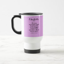 Light Lila Courage Bible Verse Individuelle Name