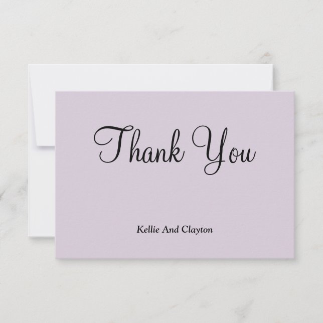 Light Lila Dankeschön Karten (Vorderseite)