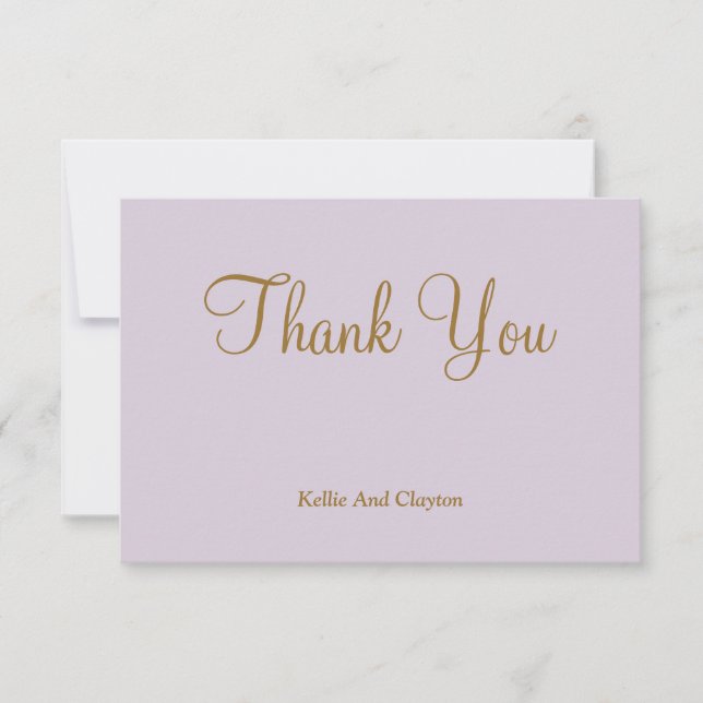 Light Lila Dankeschön Karten (Vorderseite)
