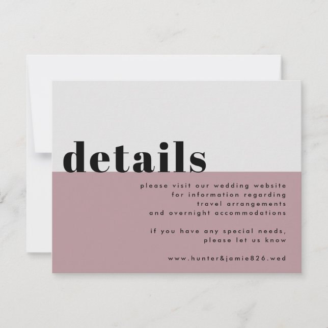 Light Mauve Collection Enclosure Card "We Do" RSVP Karte (Vorderseite)