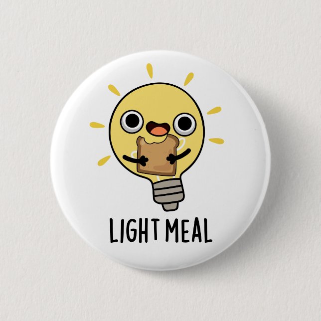 Light Meal Funny Electric Bulb Pun Button (Vorderseite)