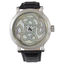 Light Metallic Gold Celtic Knot Wrist Watch Armbanduhr