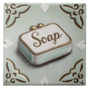 Light Mint Blue Bar Seife Funny Toilette Badezimme Fliese