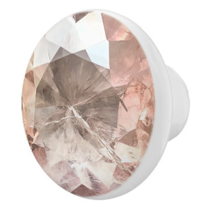 Light Morganite Crystal Muster Keramikknauf