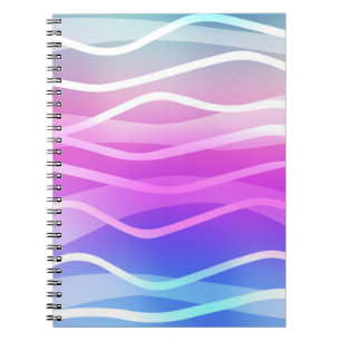 Light Multicolor, Rainbow Layout mit flachen Linie Notizblock