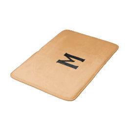 Light Orange Black Monogram Badematte