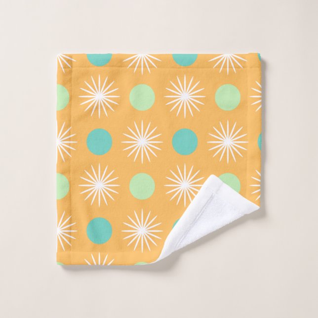 Light Orange Boho Retro Muster Waschlappen (Waschlappen)