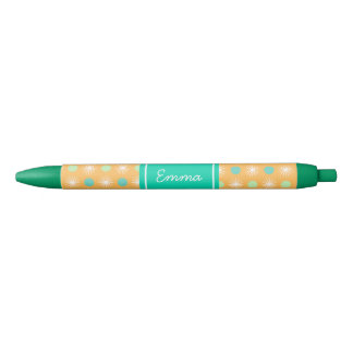 Light Orange Boho Retro Pattern Pen Kugelschreiber