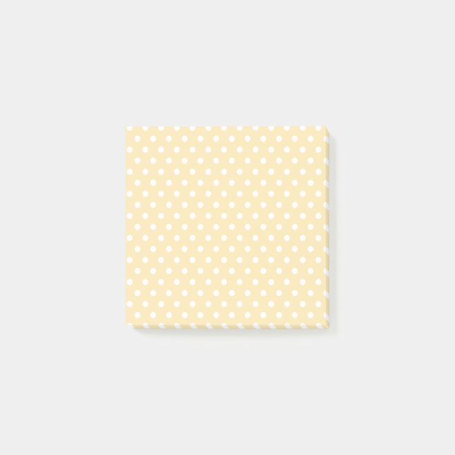 Light Orange Polka Dots Postit Notes Post-it Klebezettel (Vorderseite)