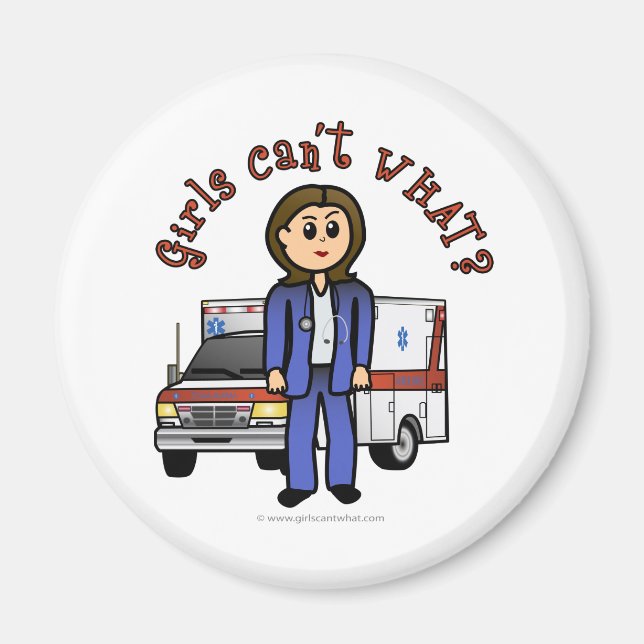 Light Paramedic Girl Magnet (Vorne)