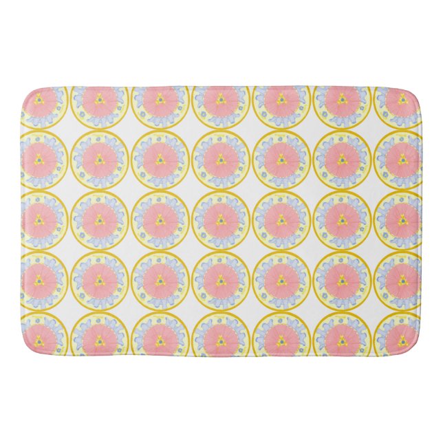 Light Passion Blume Medallion Badematte (Vorderseite)