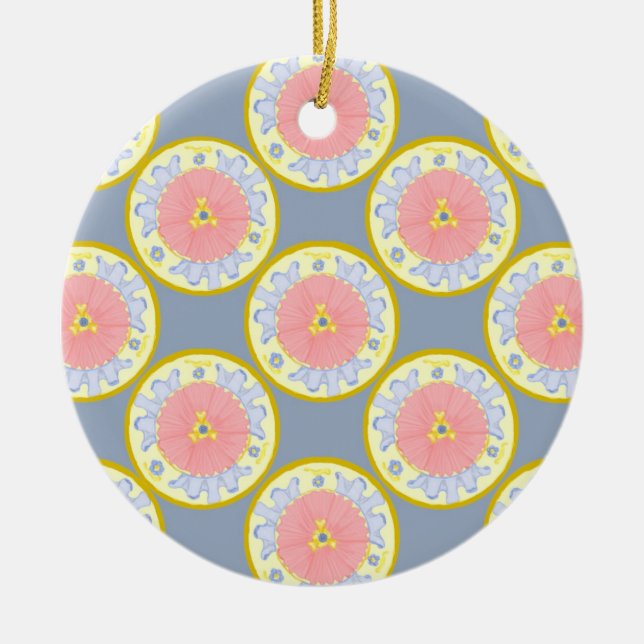 Light Passion Blume Teller Muster Ornament (Vorne)