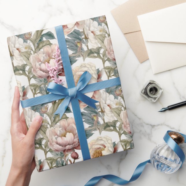 Light Pastel Floral Seamless Pattern Geschenkpapier (Schenken)