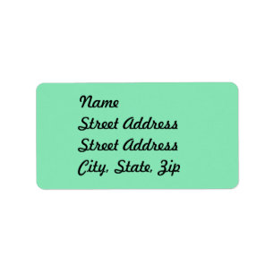 Light Pastel Mine Green Address Aufkleber Adressaufkleber