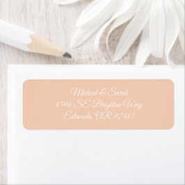 Light Pastel Peach Elegante Rücksendeadresse