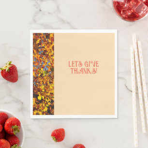 Light Peach Dinner Herbst glücklich dank Serviette