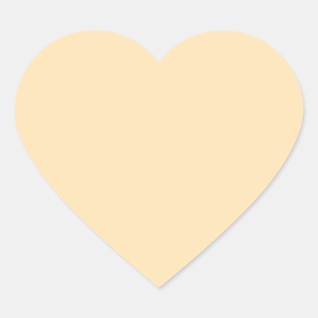 Light Peach High End farbig Herz-Aufkleber (Vorderseite)