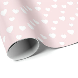 Light Pink and Hearts, Geburtstag, Dusche, Party Geschenkpapier