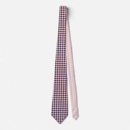 Light pink and navy blue houndstooth krawatte