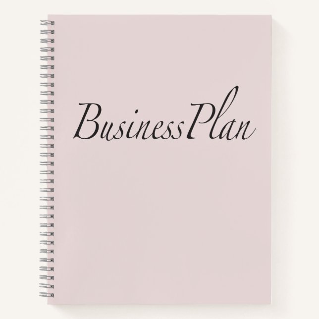Light Pink Business Plan Spiral Notebook unentschi Notizbuch (Vorderseite)