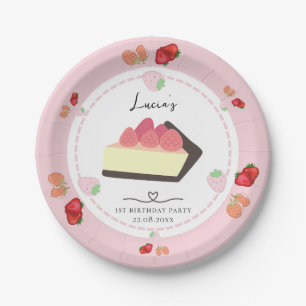 Light Pink Cake & Berry Girl Pappteller