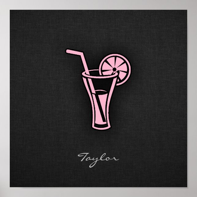 Light Pink Cocktail Poster (Vorne)