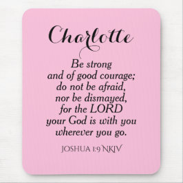 Light Pink Courage Bible Verse Individuelle Name E Mousepad