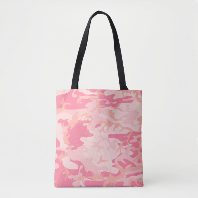 Light Pink Dark Pink and Peach Camouflage Camoufla Tasche (Vorderseite)