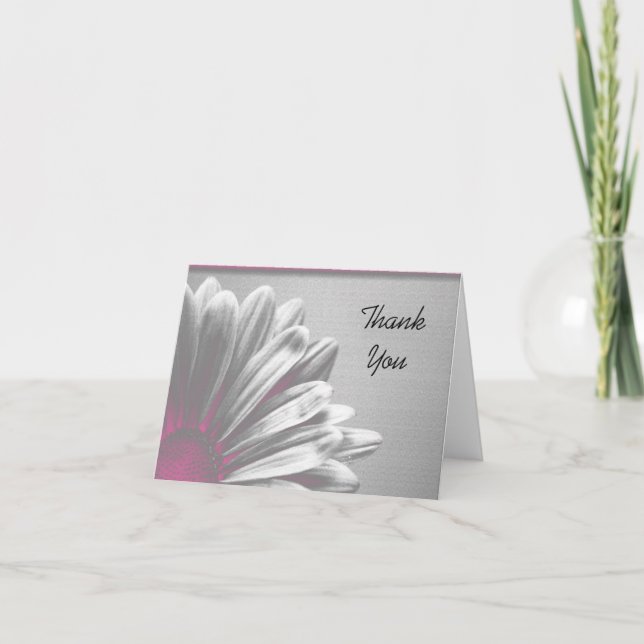 Light Pink Floral Highlights Vielen Dank Dankeskarte (Vorderseite)