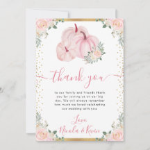 Light Pink Floral Pumpkin Hochzeit im Herbst
