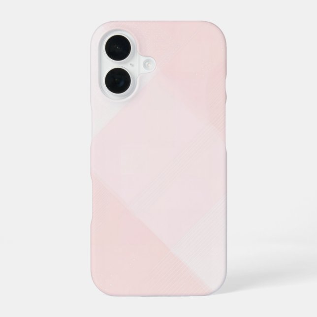 Light Pink Geometric Minimal iPhone Case 16 Hülle (Rückseite)