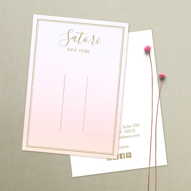 Light Pink Gradient Ombre Script Hair Clip Display (Von Creator hochgeladen)