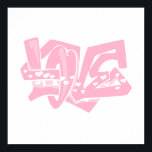 Light Pink Heart Graffiti Poster<br><div class="desc">Coole,  niedliche Liebe Light Pink Graffiti Kunst mit Herzen auf weißem Hintergrund. Die auf diesem Artikel verwendeten Bilder sind lizenziert und © Graphics Factory.com</div>