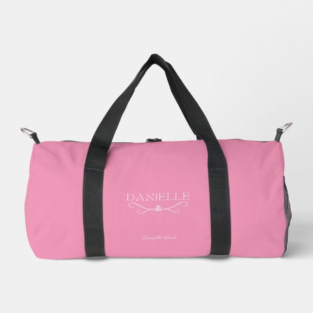 Light Pink Individuelle Name "Ballet Everyday" Duffle Bag (Vorderseite)